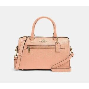 New Coach 79946 Rowan Satchel Crossgrain Leather Faded Blush